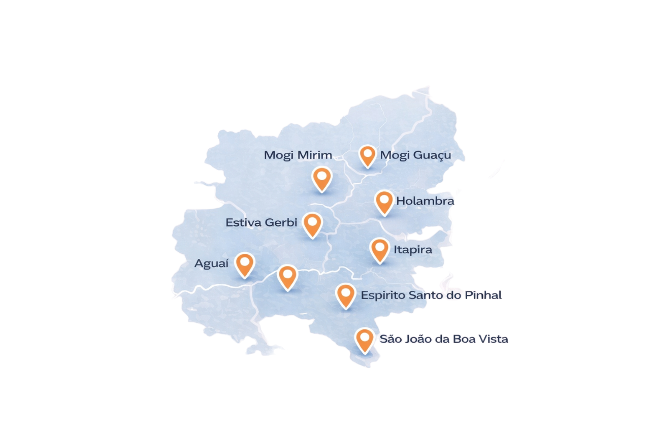 Imagem do mapa da região de Mogiana